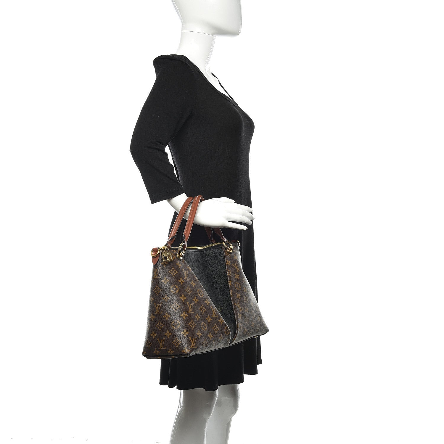 Louis Vuitton Monogram V Tote MM Black 2 of 13