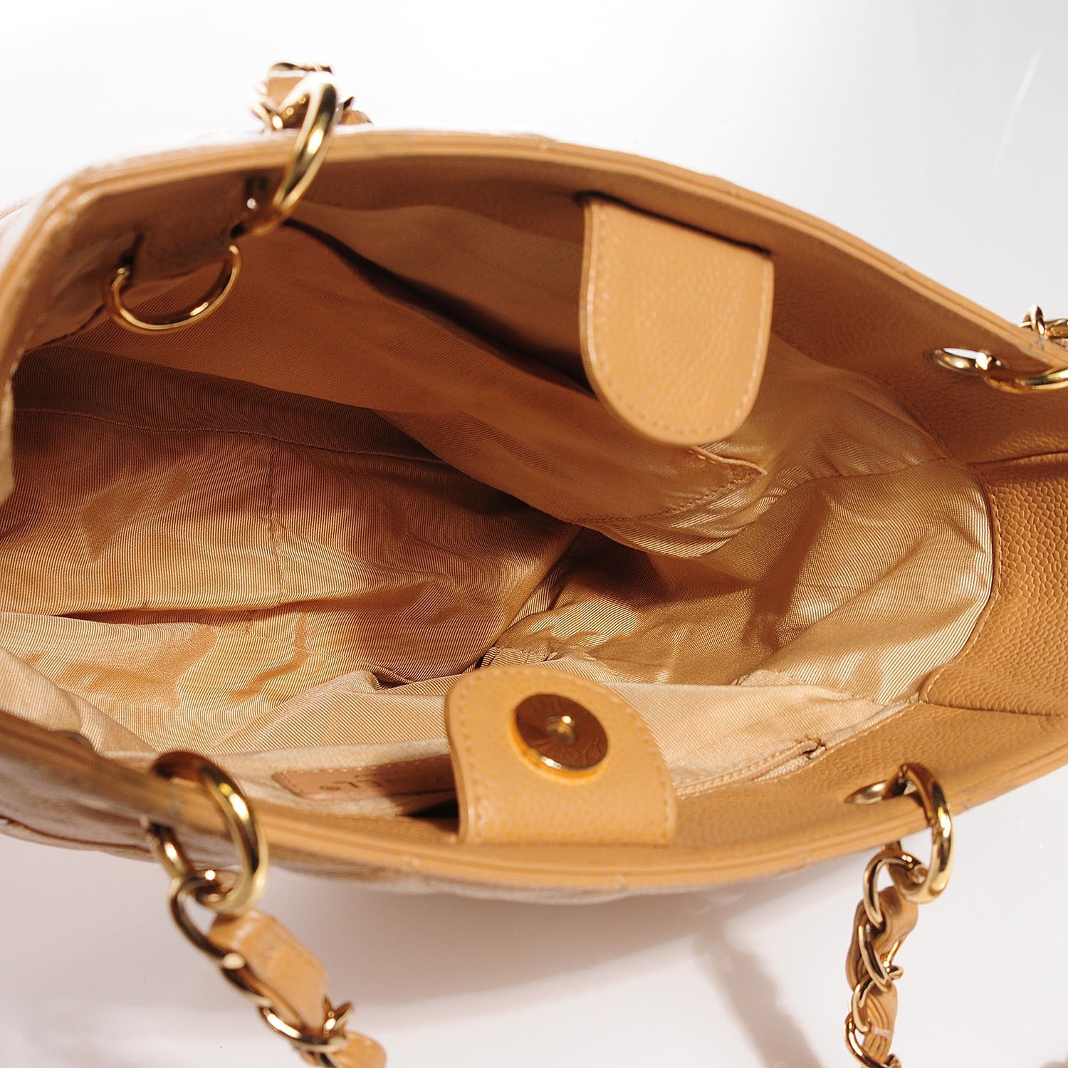 Chanel Caviar Quilted Petit Shopping Tote PST Beige 5 of 7