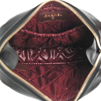 Chanel Lambskin Quilted Small Curvy Pouch Cosmetic Case Black 5 of 8