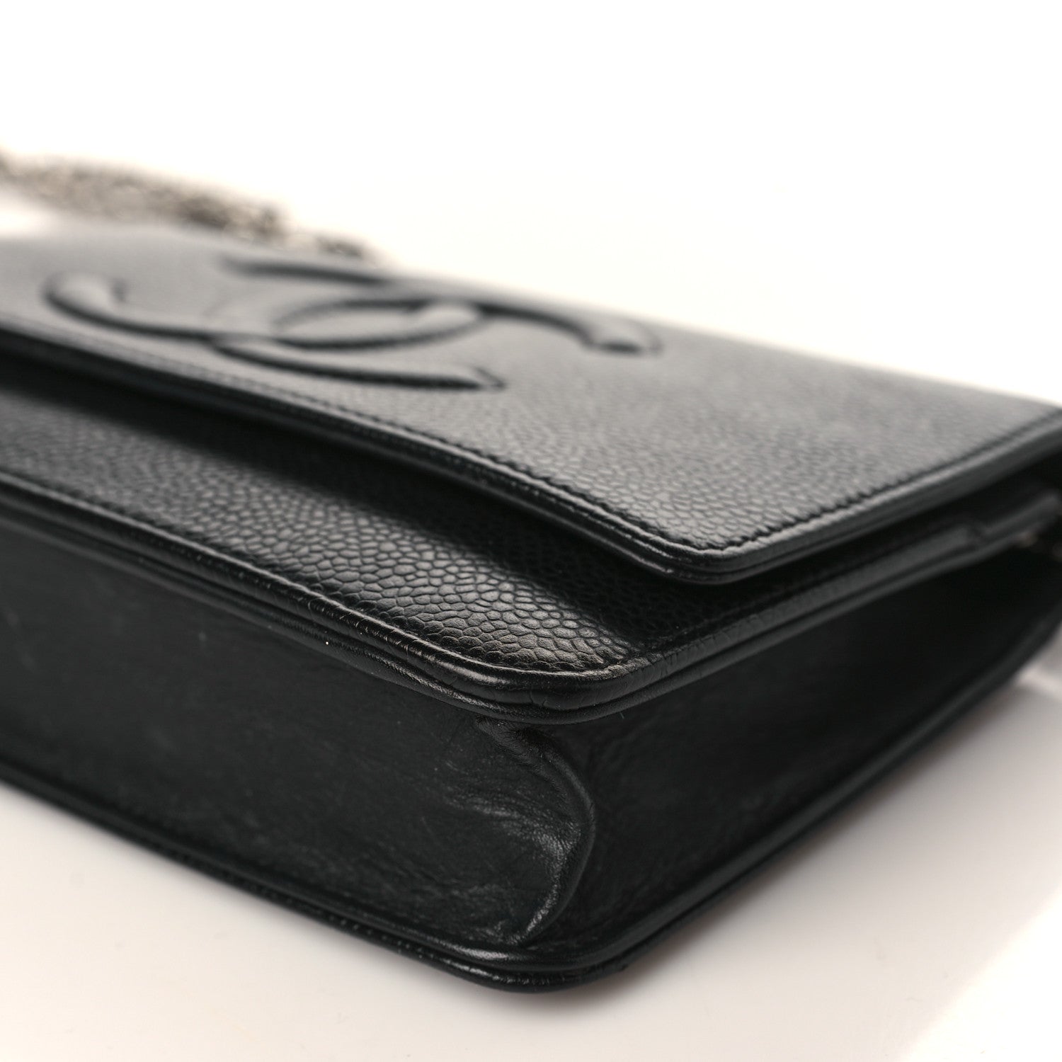 Chanel Caviar Timeless CC Wallet On Chain WOC Black 10 of 14