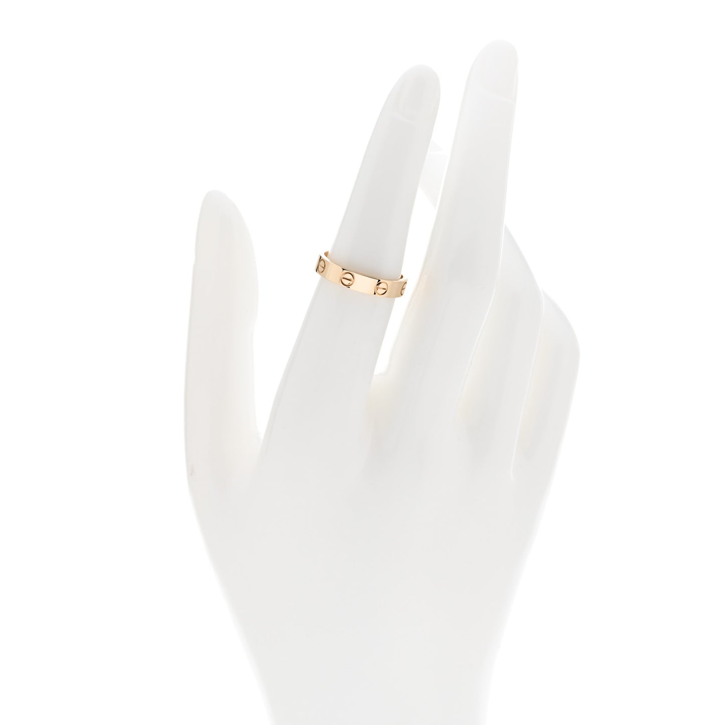 18K Yellow Gold 3.5mm LOVE Wedding Band Ring 52 6