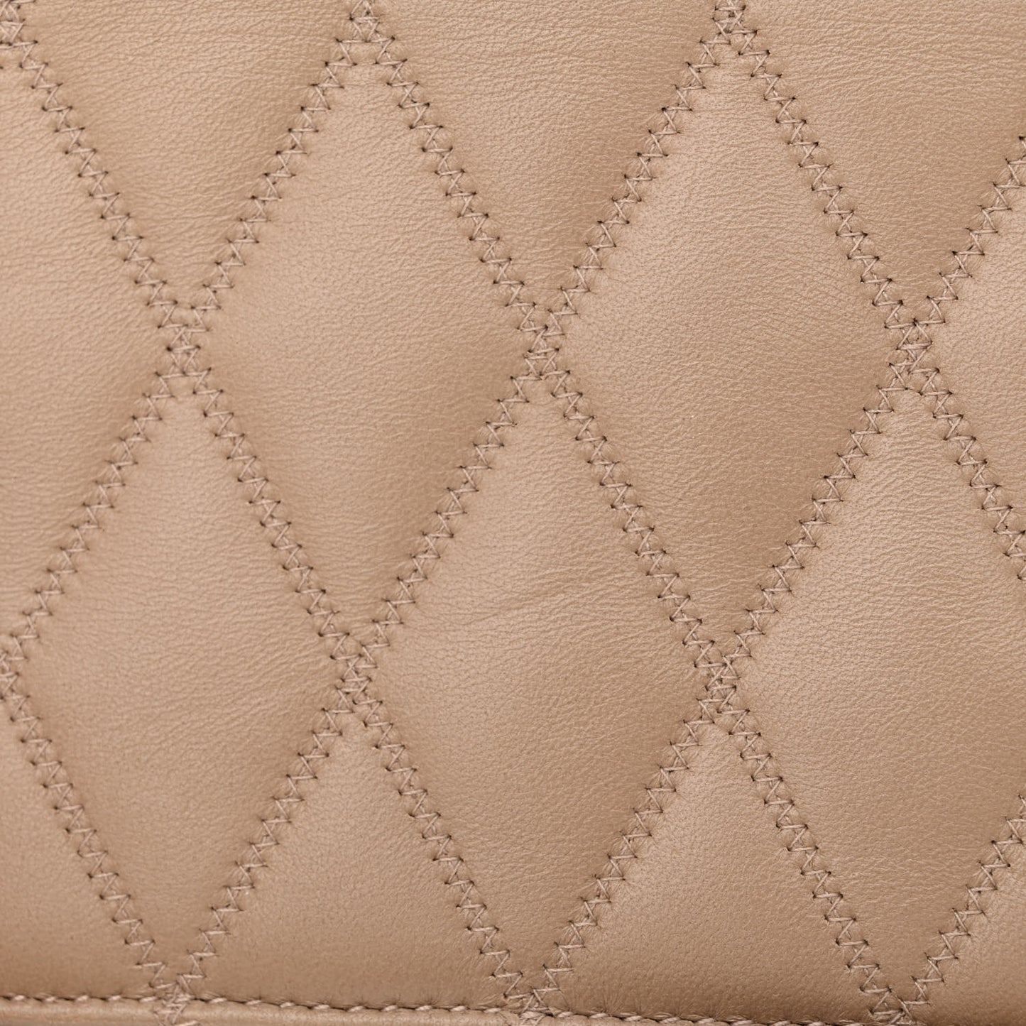 Lambskin Diamond Quilted Angie Chain Bag Tan