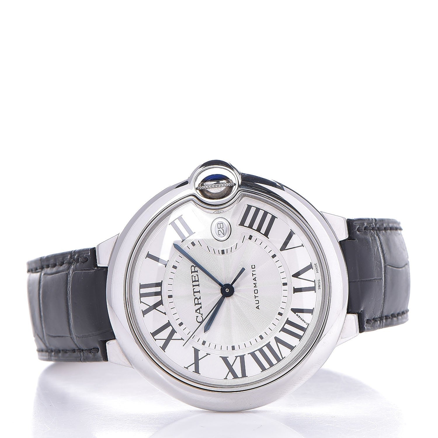 Cartier Stainless Steel Alligator 42mm Ballon Bleu De Cartier Automatic Watch 3 of 9