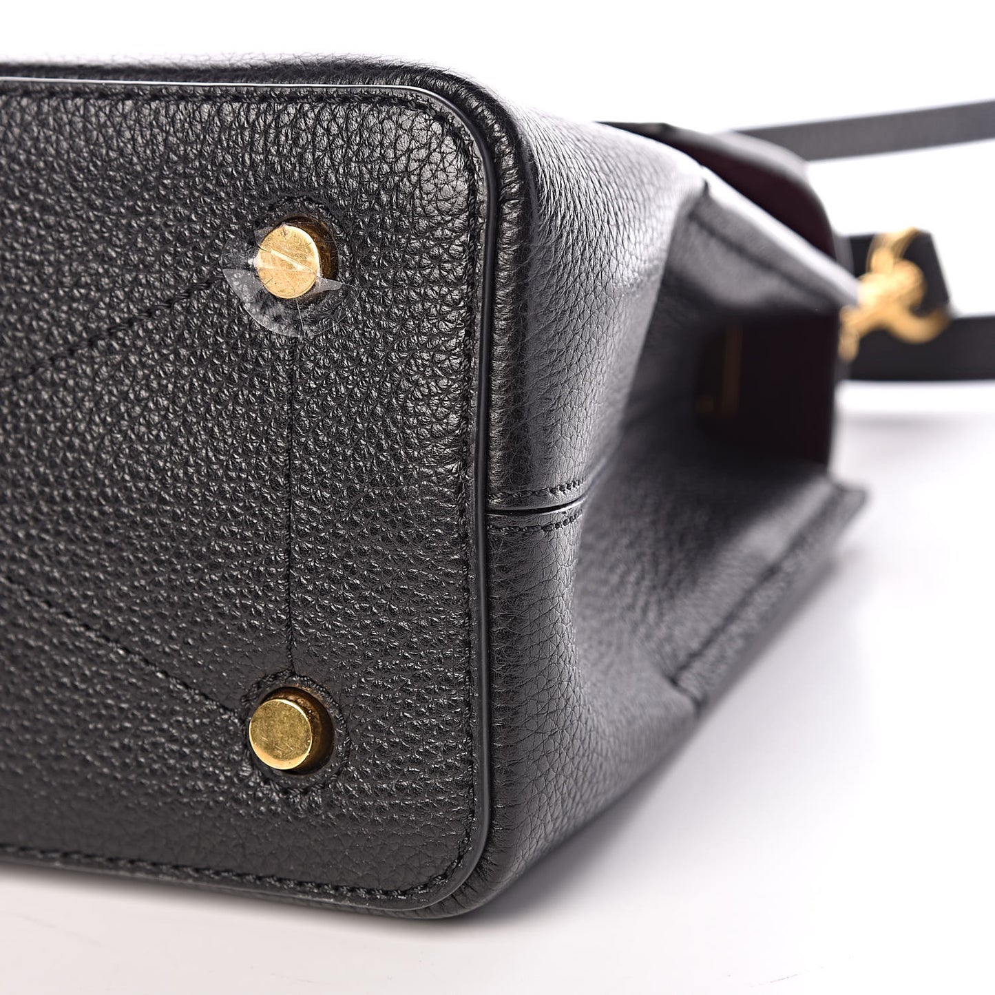 Small Classic Grain Calfskin Mini Seaton Black