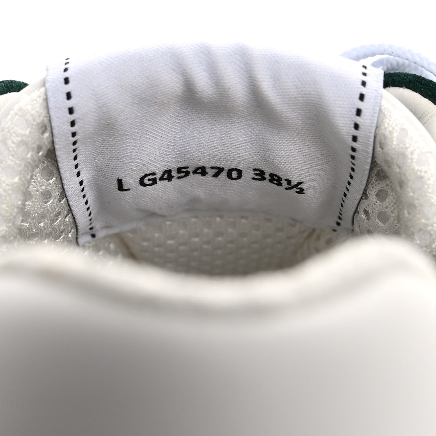 Chanel Calfskin Suede Calfskin Logo Womens Sneakers 38.5 White Dark Green 9 of 11