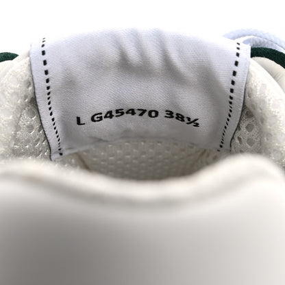 Chanel Calfskin Suede Calfskin Logo Womens Sneakers 38.5 White Dark Green 9 of 11