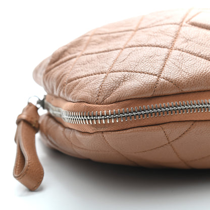Chanel Caviar Quilted Expandable Zip Shoulder Bag Beige 31 of 43