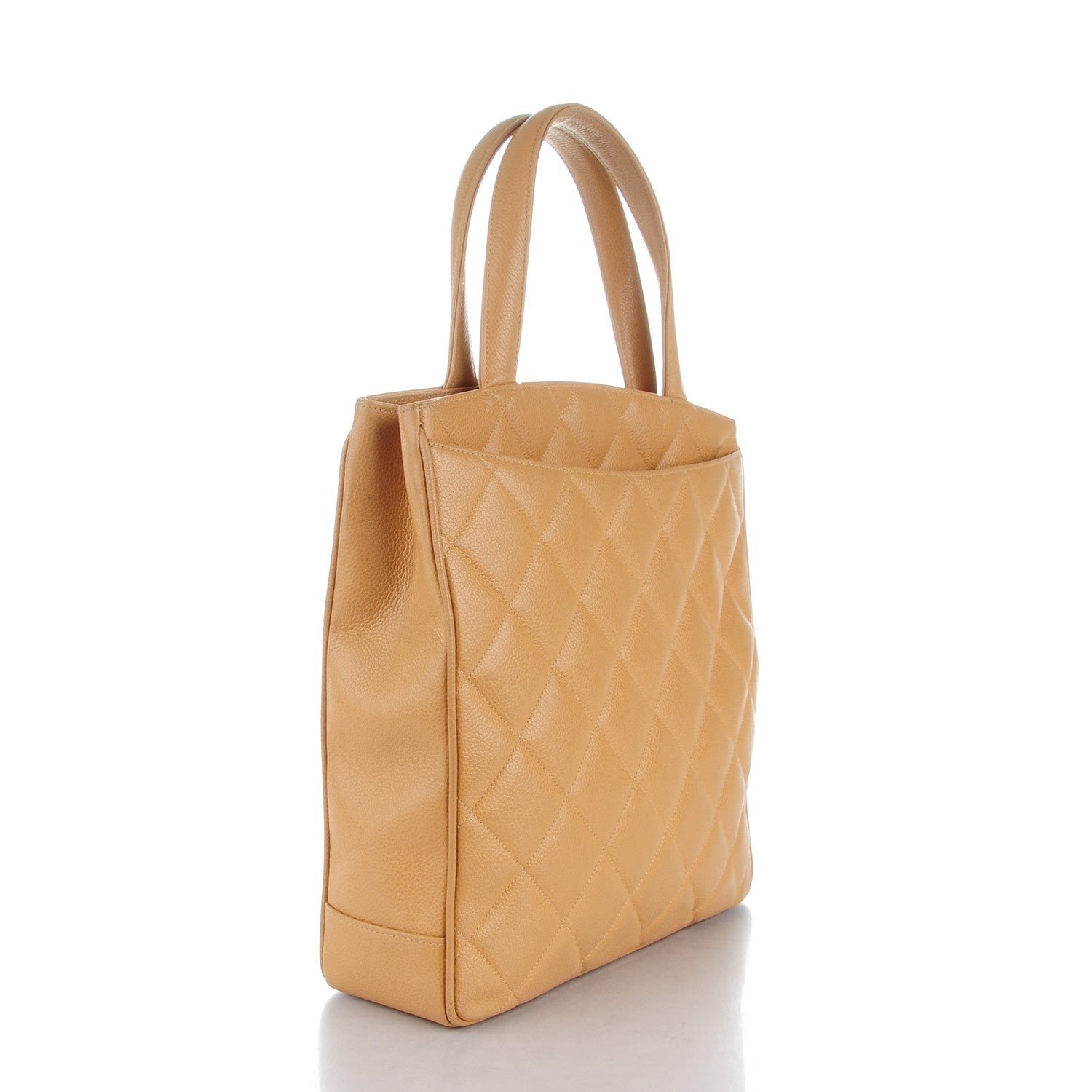 Chanel Caviar Quilted Tote Beige 3 of 9