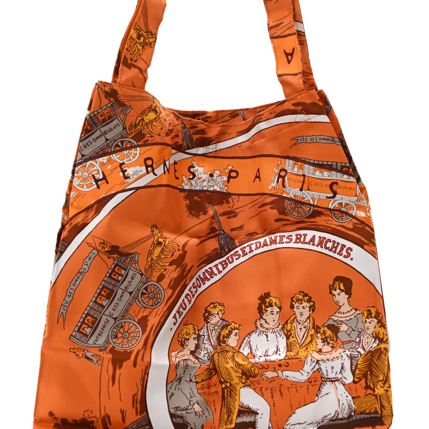 Buffle Silky Jeu Des Omnibus Et Dames Blanches Pop Shopper Tote Orange Multicolor
