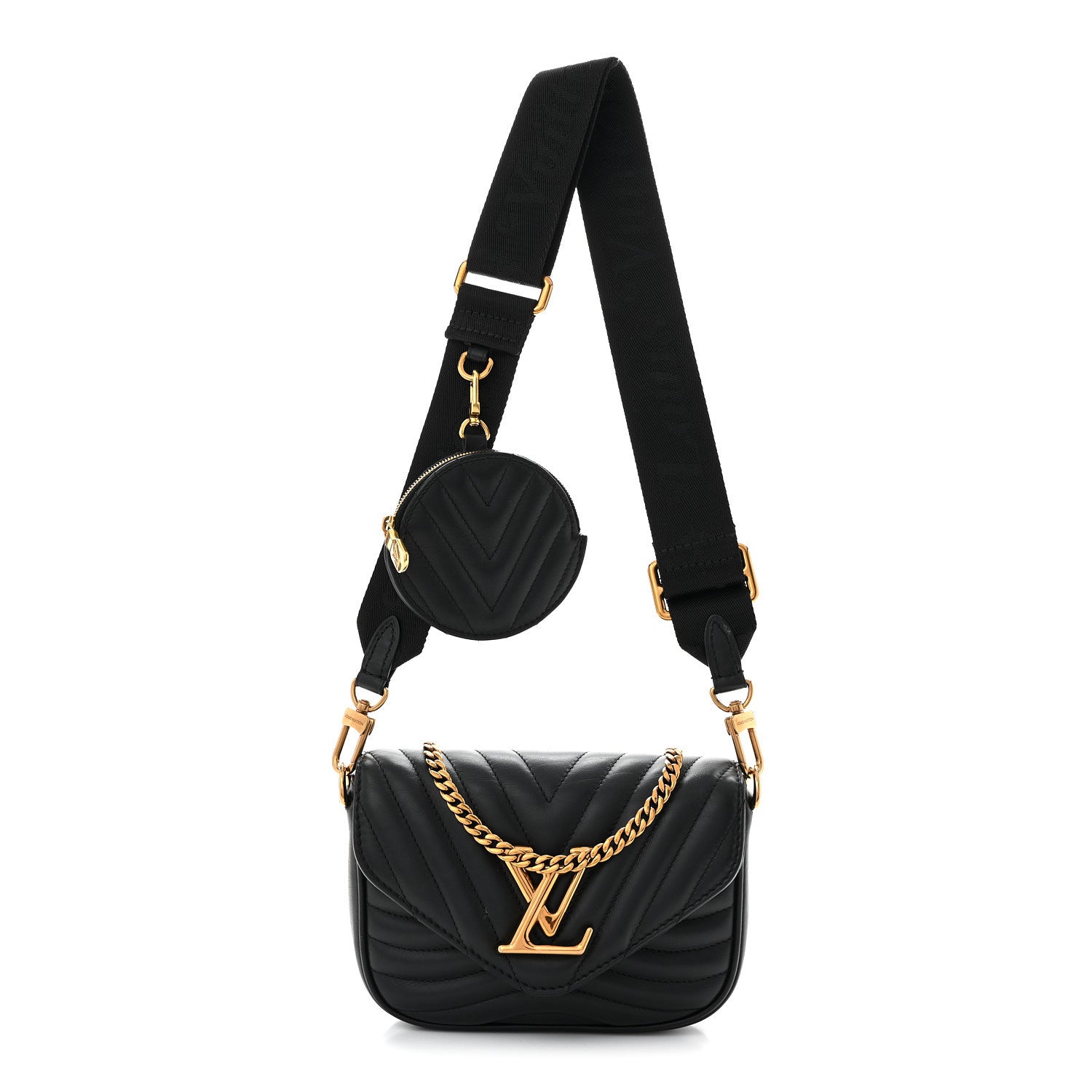 Louis Vuitton Calfskin New Wave Multi Pochette Black 1 of 9