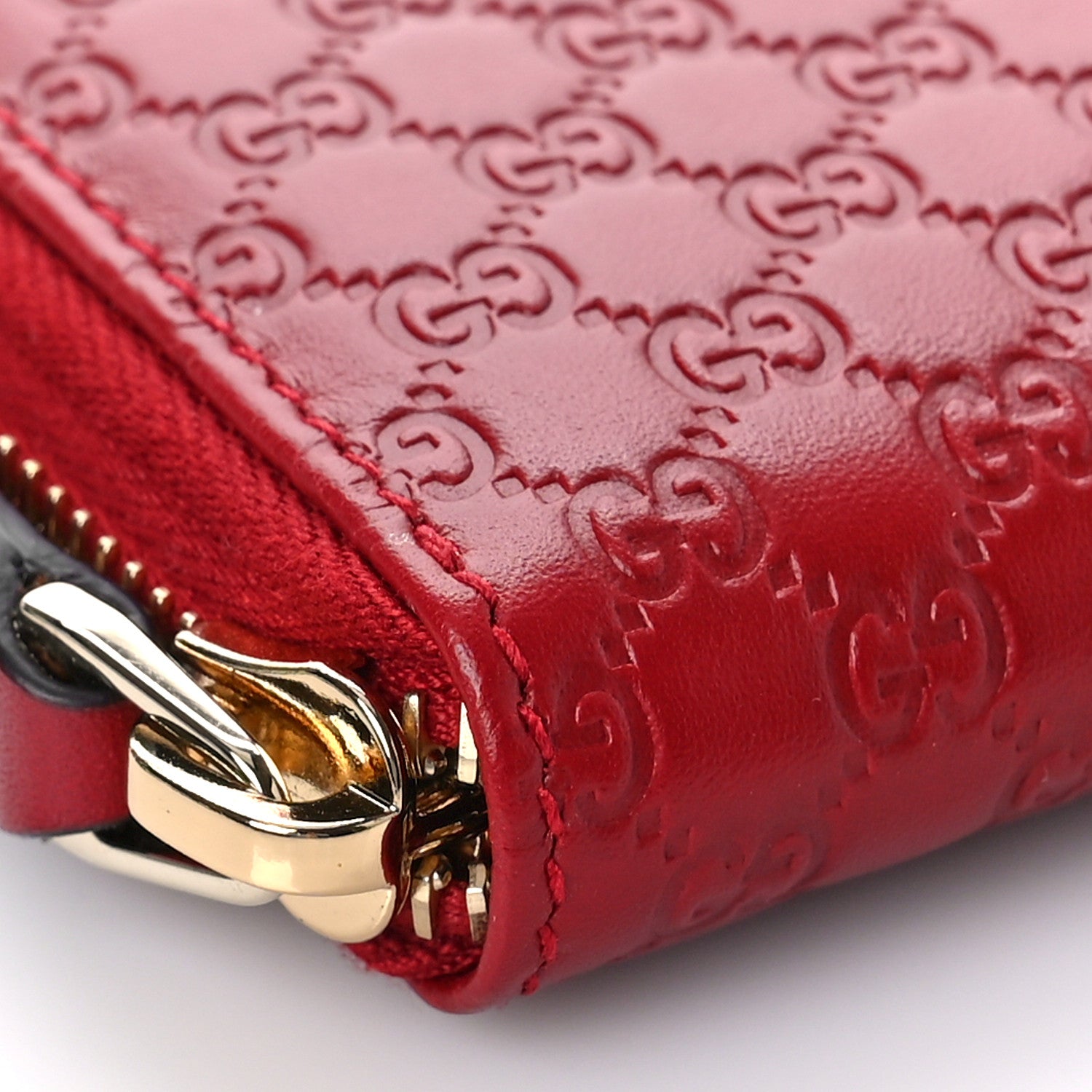Gucci Microguccissima Zip Around Card Case Red 8 of 9