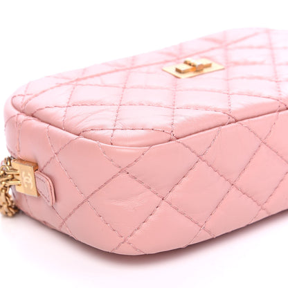 Chanel Aged Calfskin Quilted Mini Reissue Camera Case Pink 7 of 10