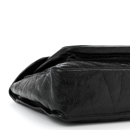 Saint Laurent Crinkled Calfskin Matelasse Monogram Large Niki Chain Satchel Black 9 of 11
