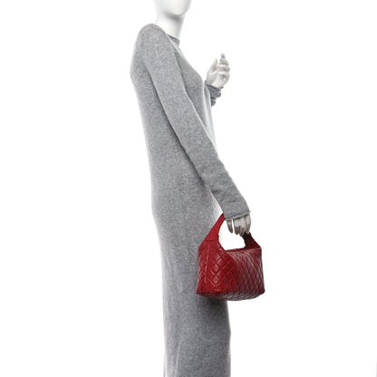 Chanel Lambskin Quilted Small Hobo Red 2 of 10