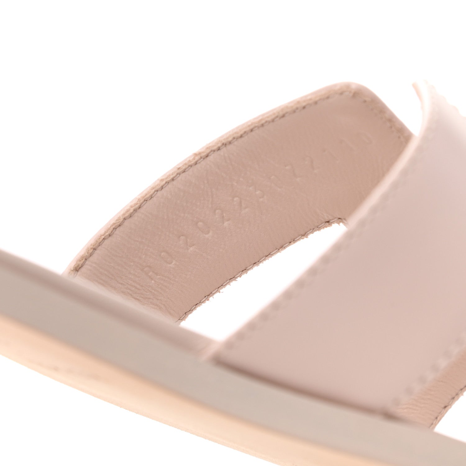 Hermes Box Calfskin Oran Sandals 37 Rose Pale 8 of 9