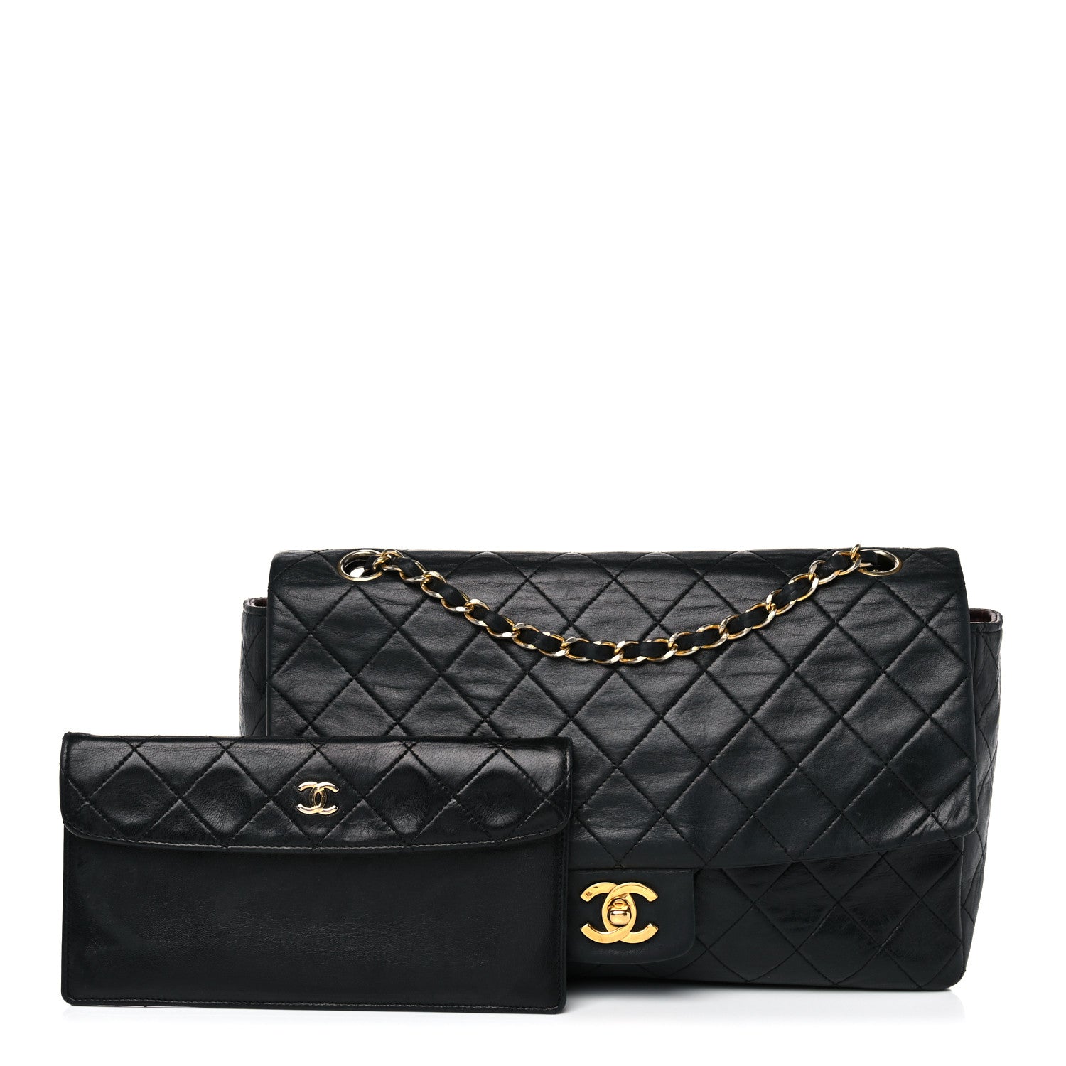 Chanel Lambskin Quilted Medium Single Flap Black 2 of 24