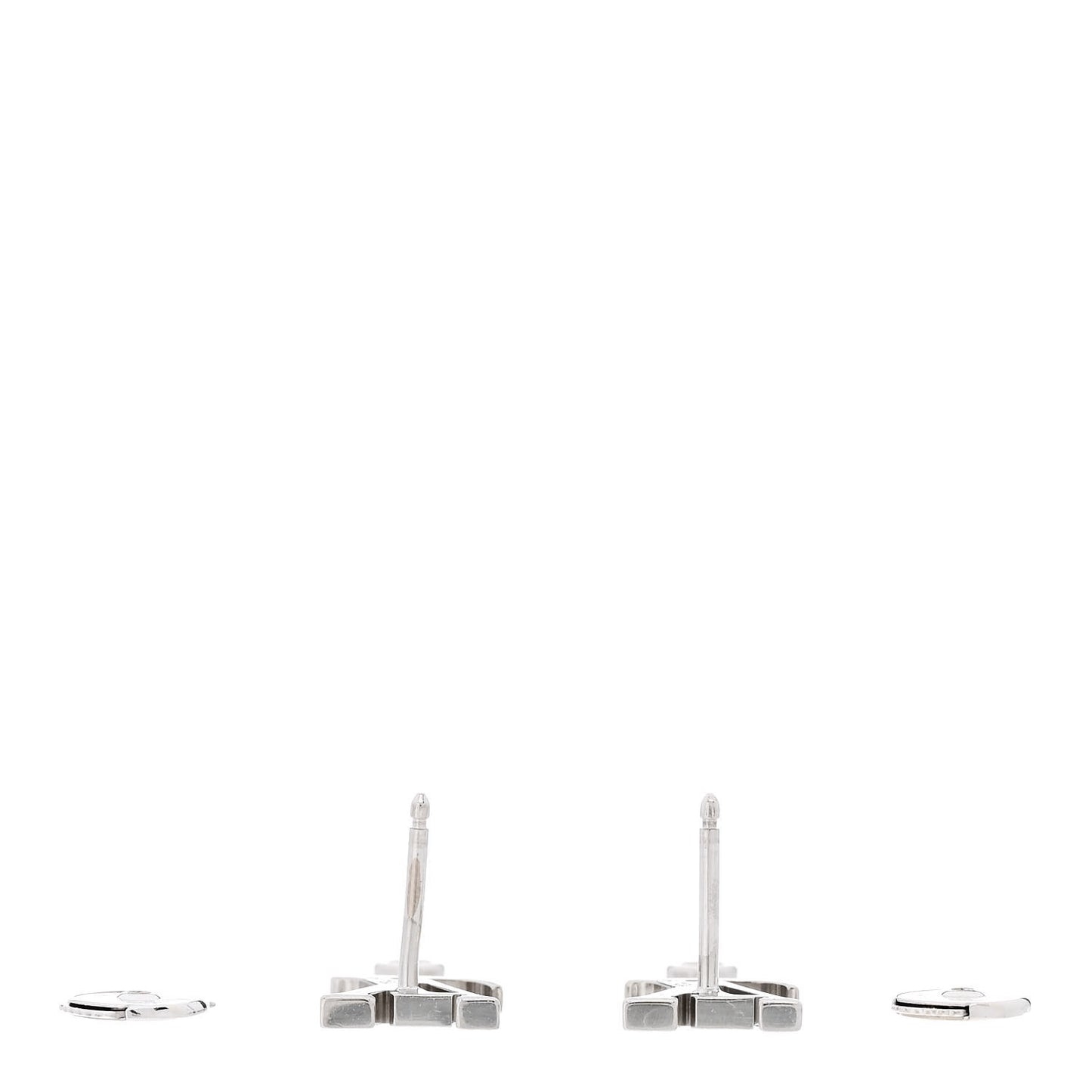 18K White Gold Diamond Idylle Blossom LV Stud Earrings