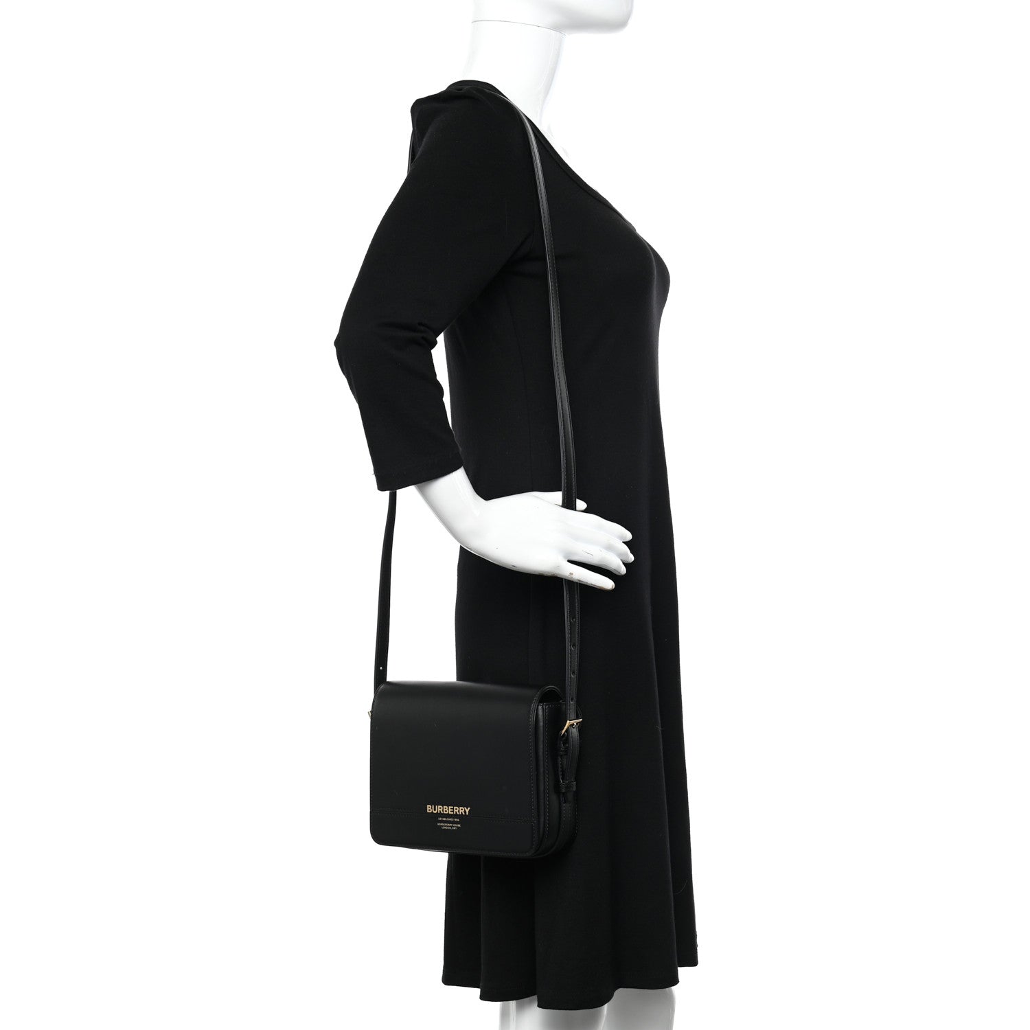 Burberry Smooth Calfskin Small Grace Bag Black 2 of 9