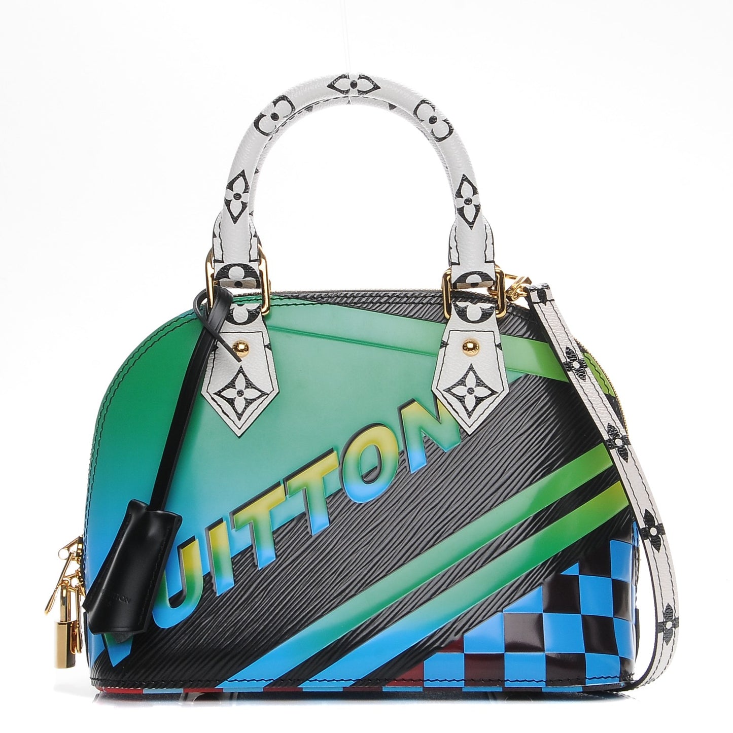 Epi Damier Race Alma BB Blue Vert