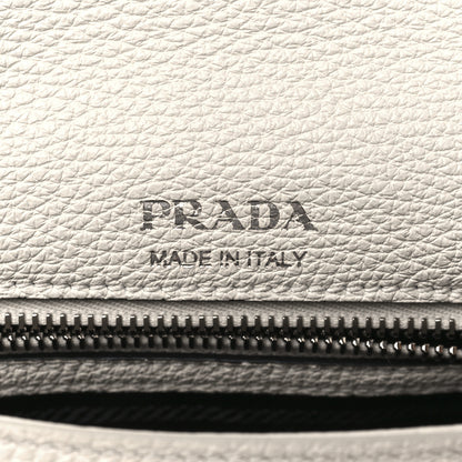 Prada Vitello Daino Soft Flap Crossbody White 6 of 8