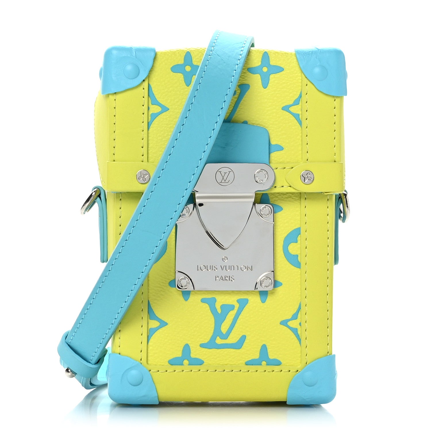 Louis Vuitton Monogram Playground Vertical Trunk Wearable Wallet Lime 1 of 9