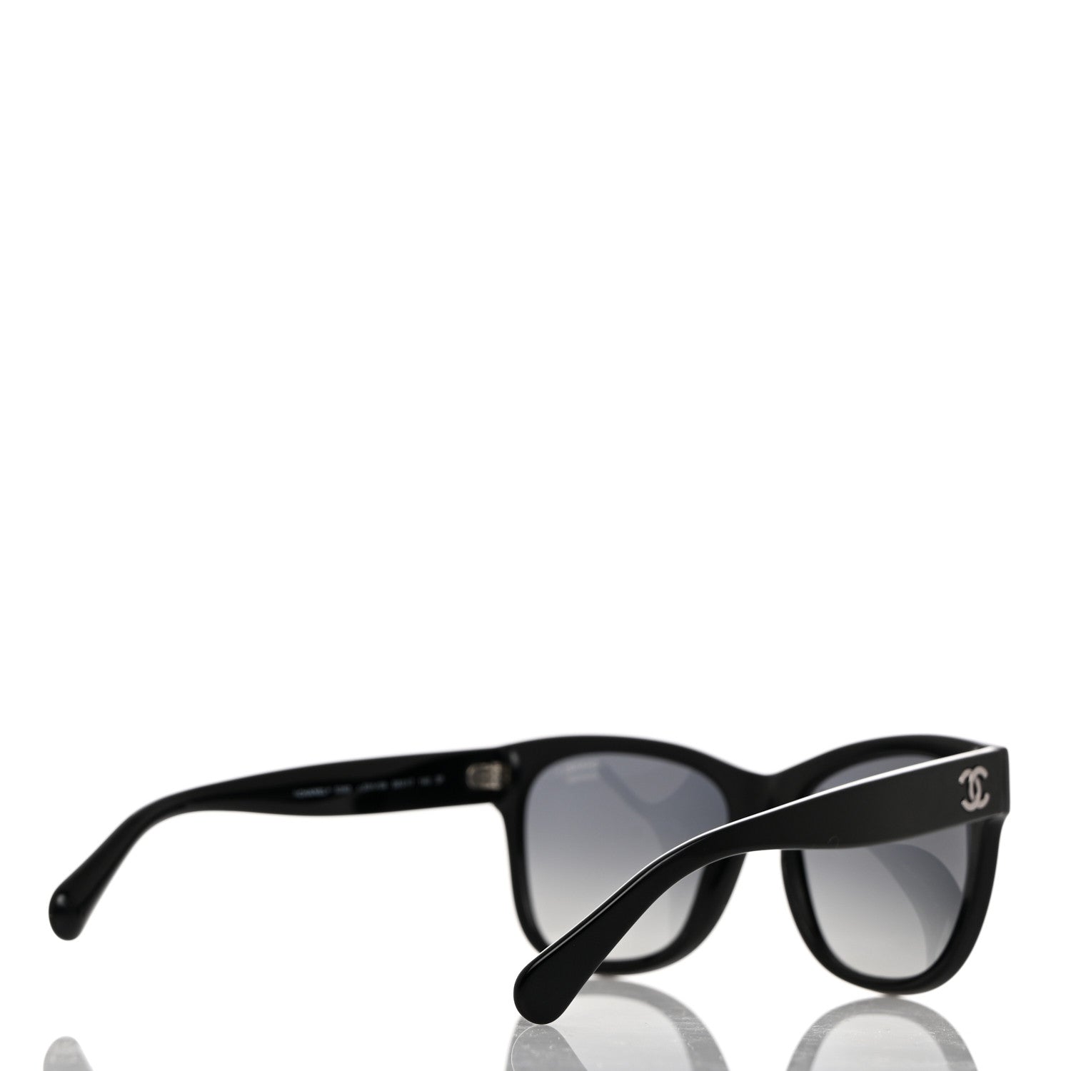Chanel Acetate Polarized Square CC Sunglasses 5380 Black 4 of 8