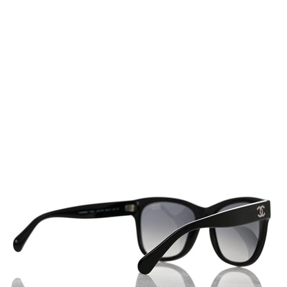 Chanel Acetate Polarized Square CC Sunglasses 5380 Black 4 of 8