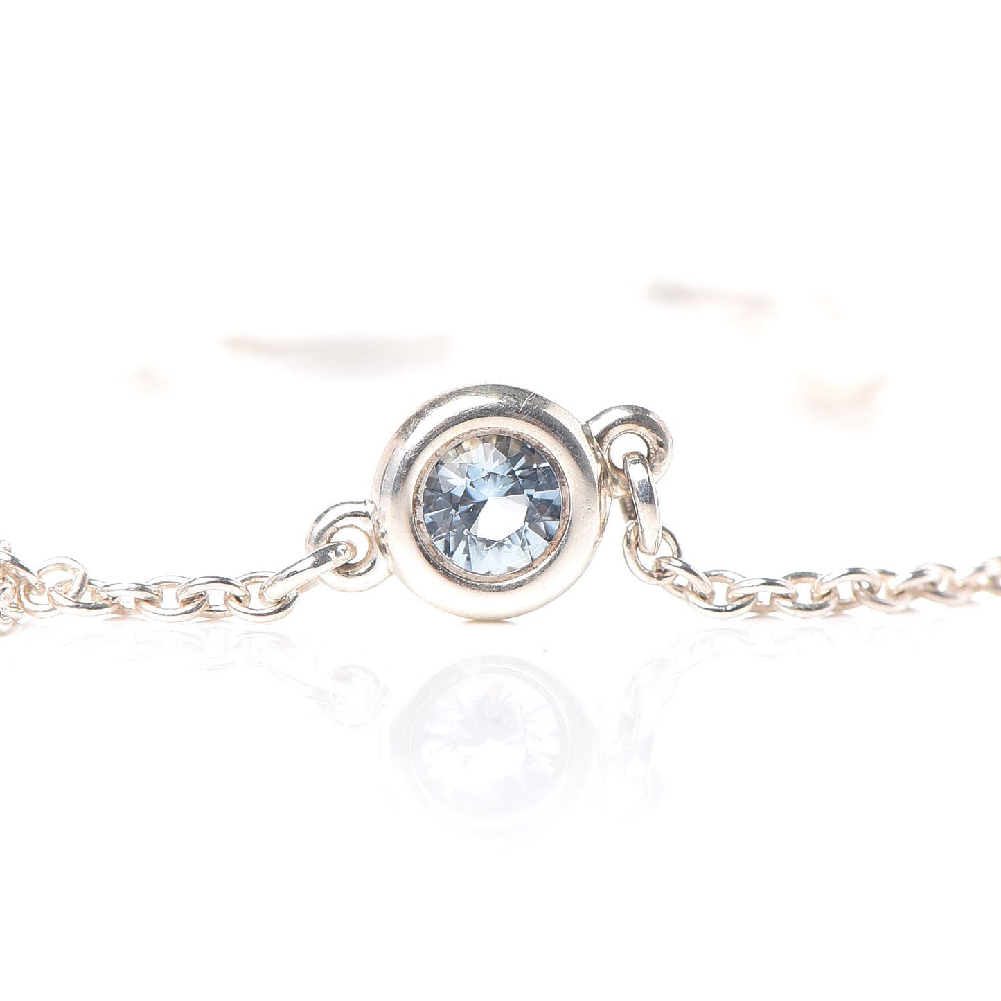 Sterling Silver Aquamarine Elsa Peretti Color By The Yard Bracelet