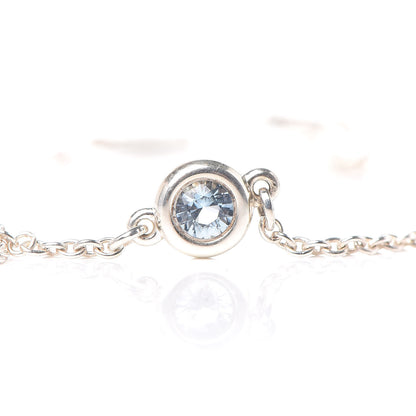 Tiffany Sterling Silver Aquamarine Elsa Peretti Color By The Yard Bracelet 8 of 8