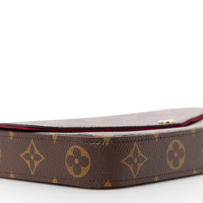 Louis Vuitton Monogram Pochette Felicie Chain Wallet Fuchsia 13 of 15