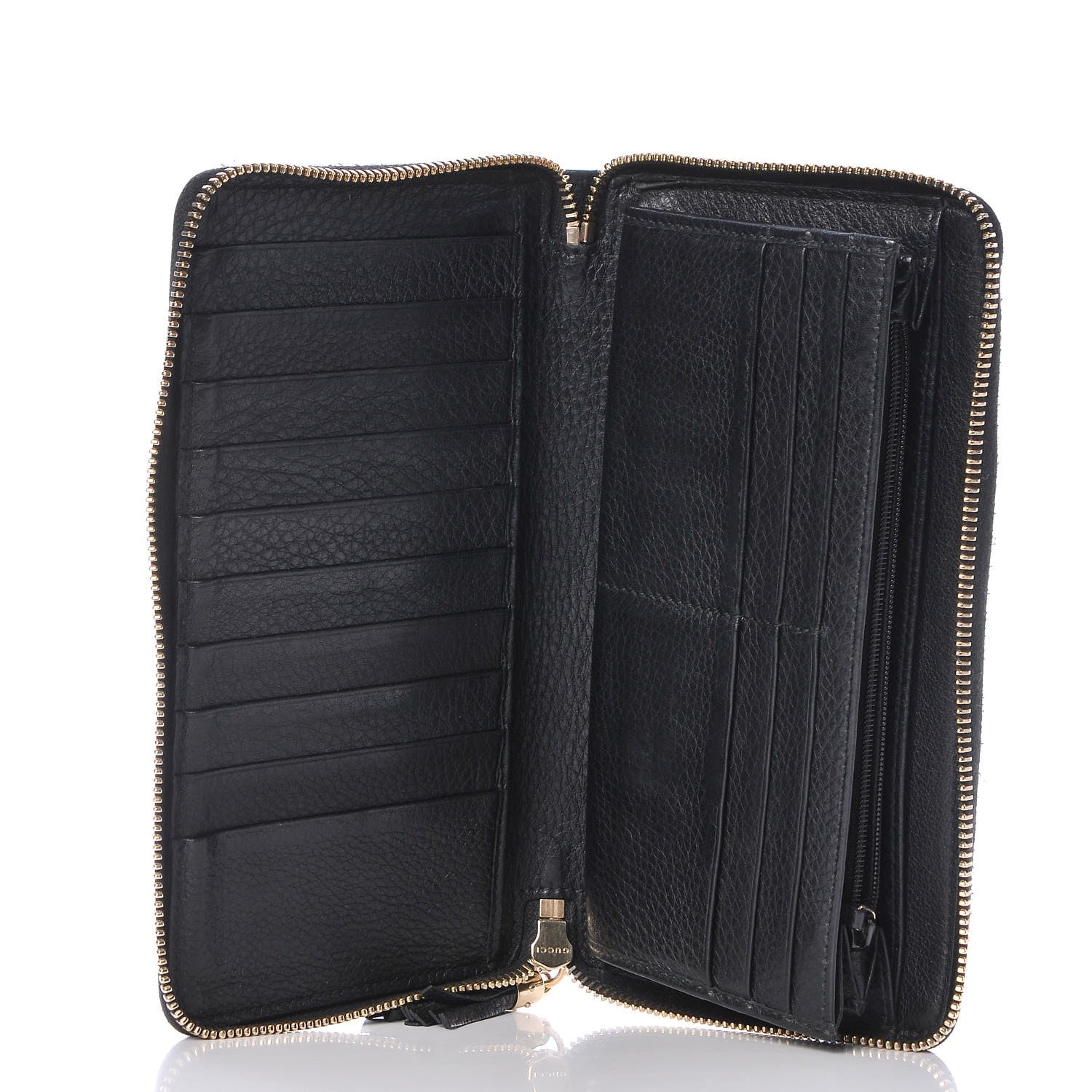 Gucci Calfskin Soho Zip Around Wallet Black 5 of 9