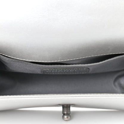 Chanel Metallic Calfskin Quilted Small Boy Flap Silver 4 of 4