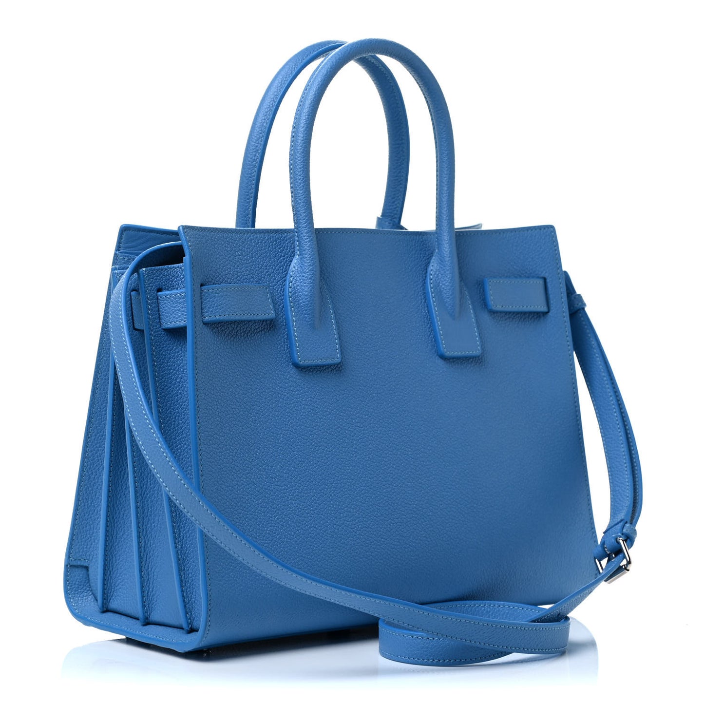 Grained Calfskin Baby Sac De Jour Blue Clair