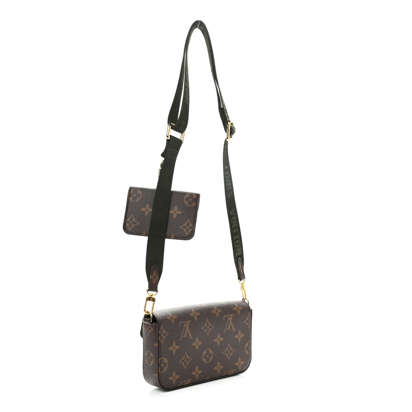 Monogram Felicie Strap & Go Kaki