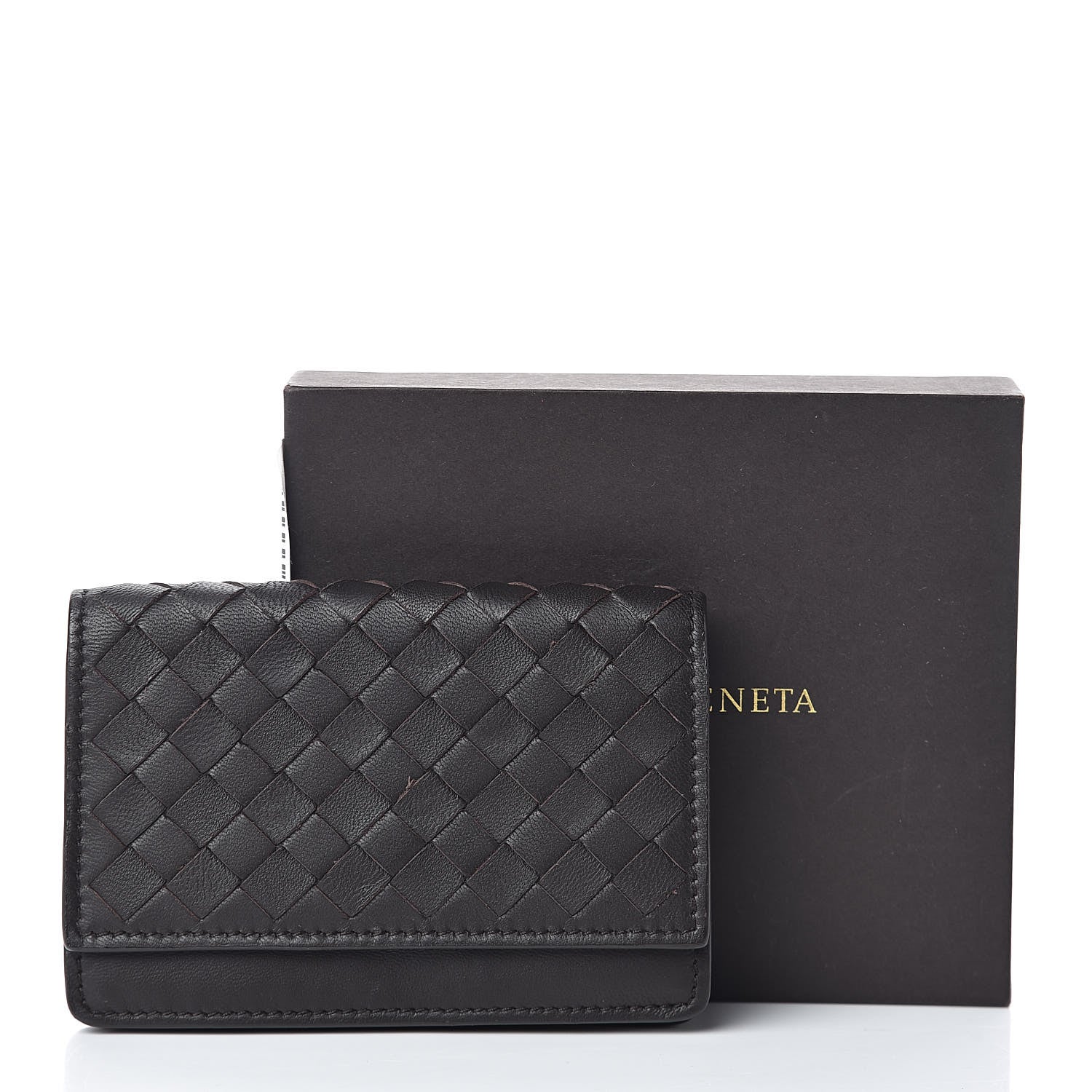 Bottega Veneta Nappa Intrecciato Card Holder Ebano 7 of 7