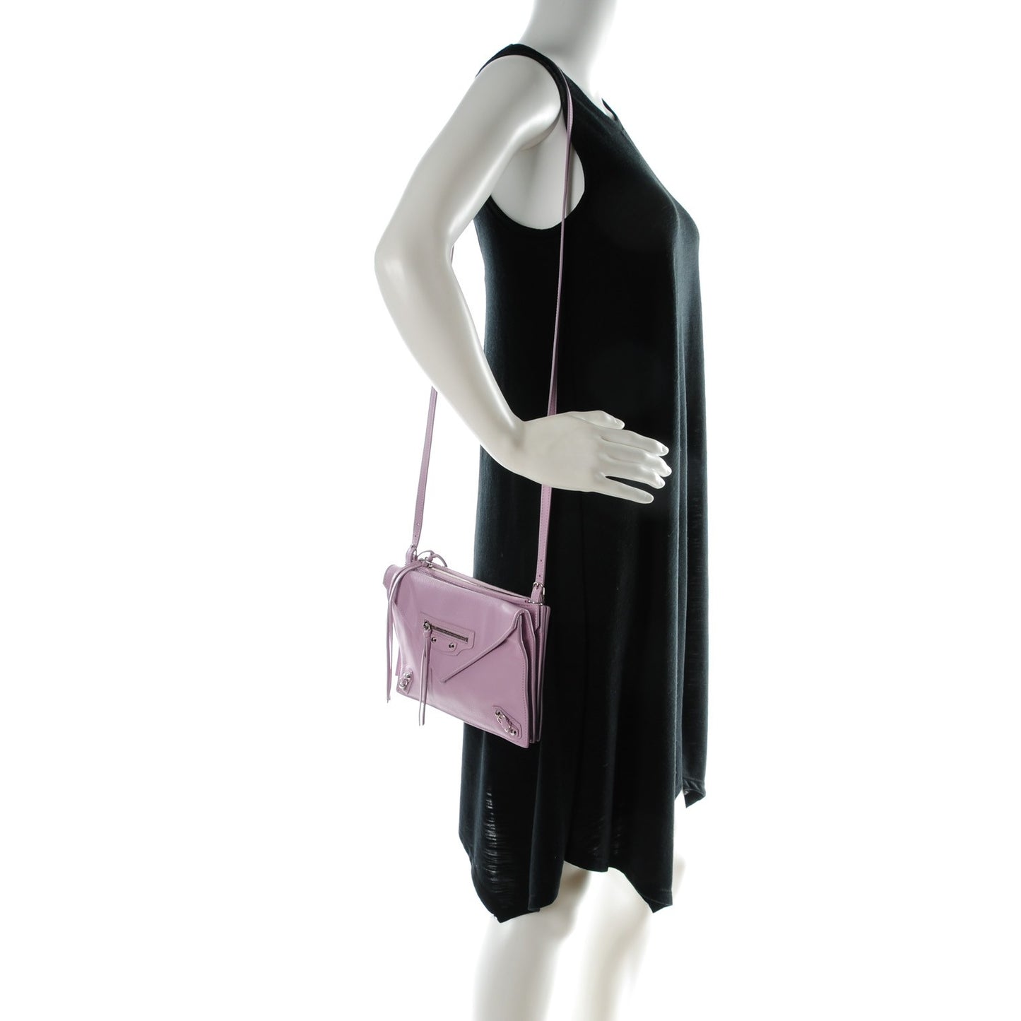 Calfskin Papier Mini Triple Crossbody Rose Orchid