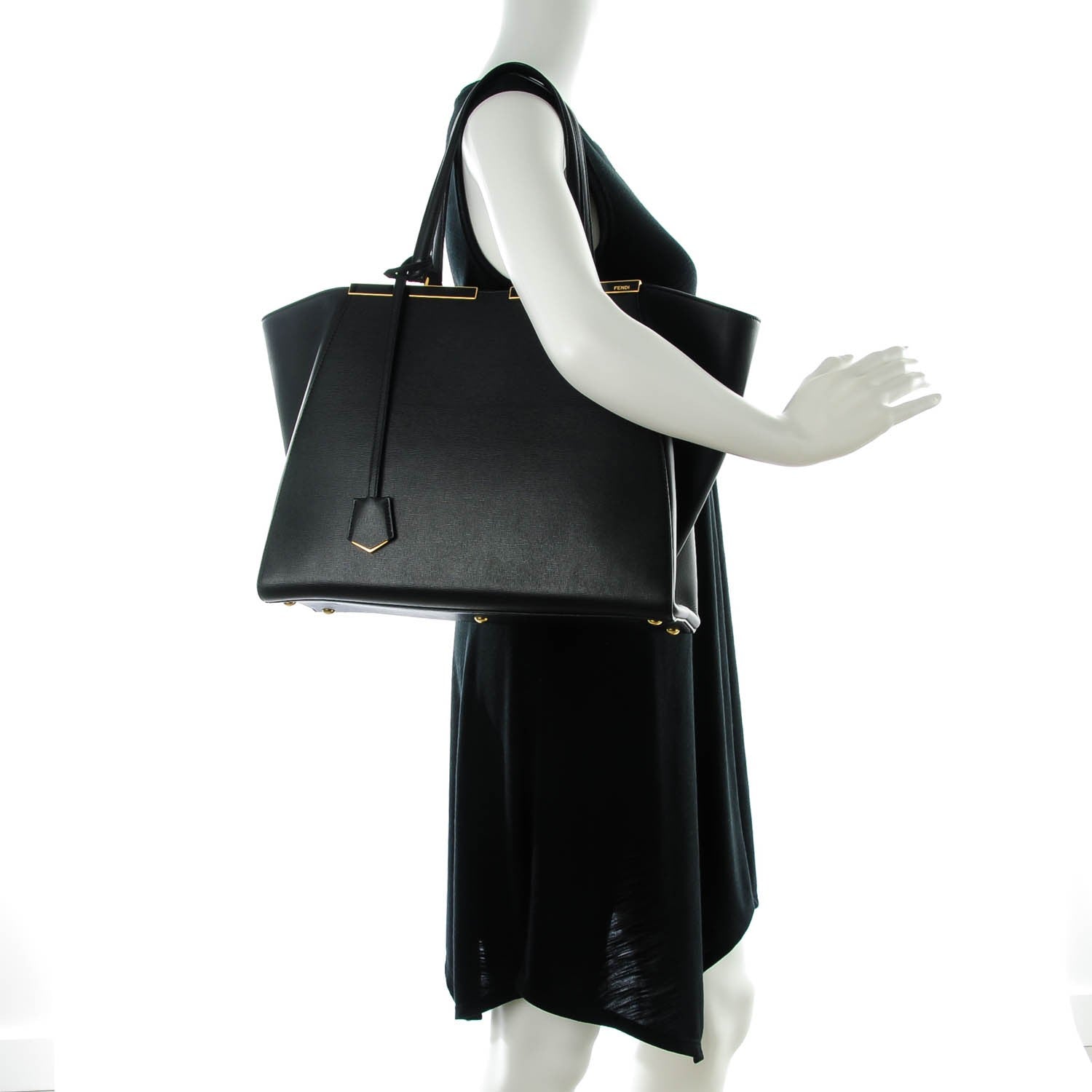 Fendi Vitello Elite Large 3Jours Tote Black 2 of 9