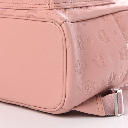 MCM Calfskin Ottomar Monogram Small Backpack Pink 10 of 11
