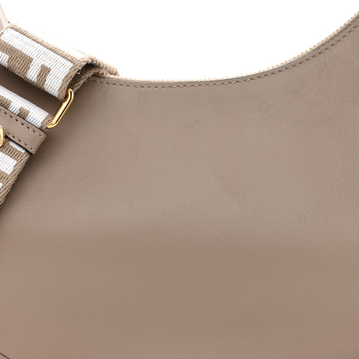 Vitello Grace Matte Jacquard Small Fendigraphy Hobo Bag Nuvola