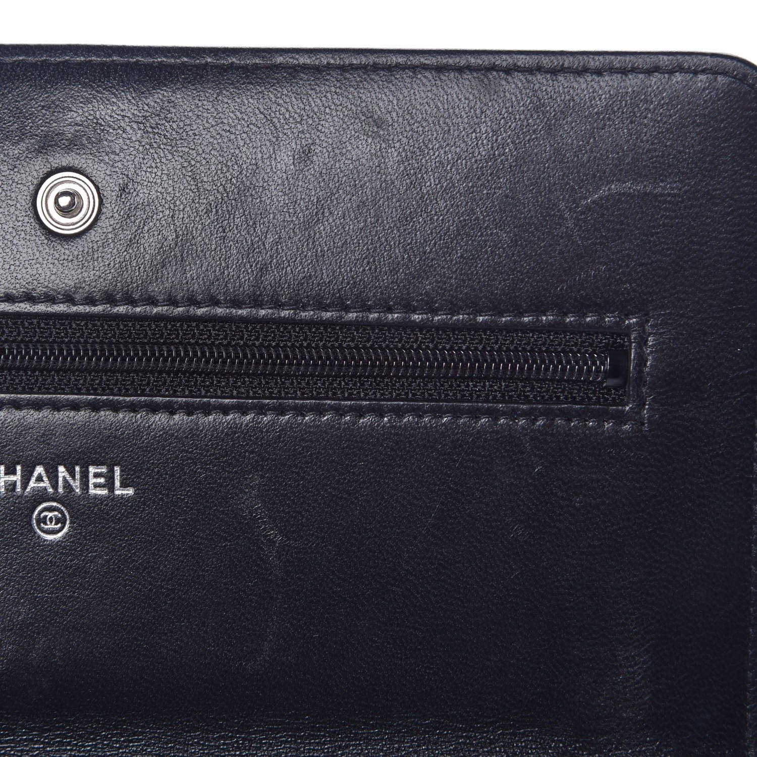 Chanel Lambskin Quilted Wallet On Chain WOC Black 8 of 13