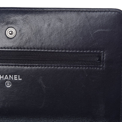 Chanel Lambskin Quilted Wallet On Chain WOC Black 8 of 13