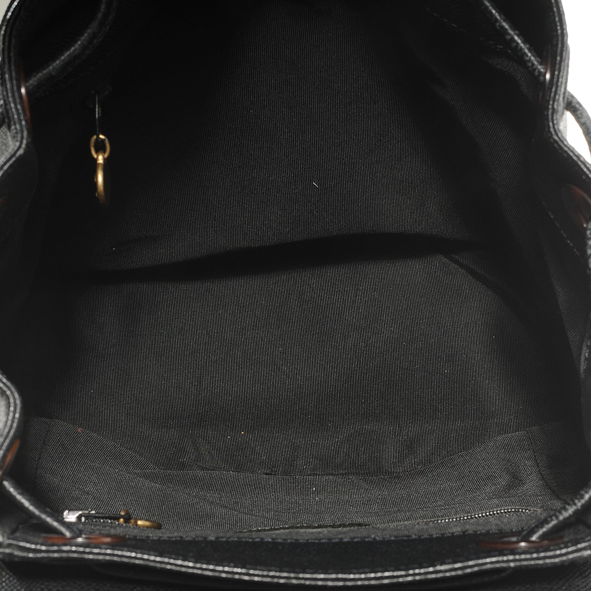 Chanel Caviar Tortoise CC Backpack Black 5 of 7