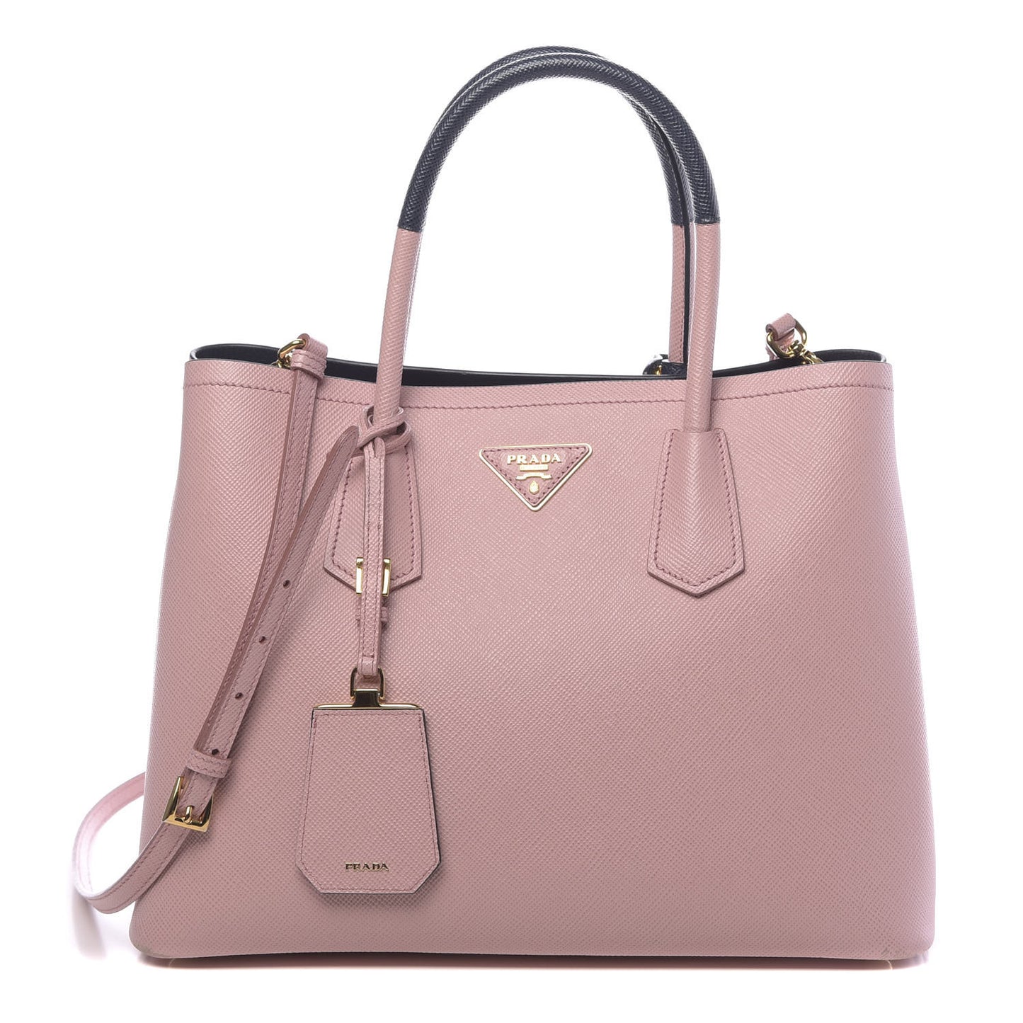 Saffiano Cuir Medium Bi-Color Double Bag Pesco Baltico
