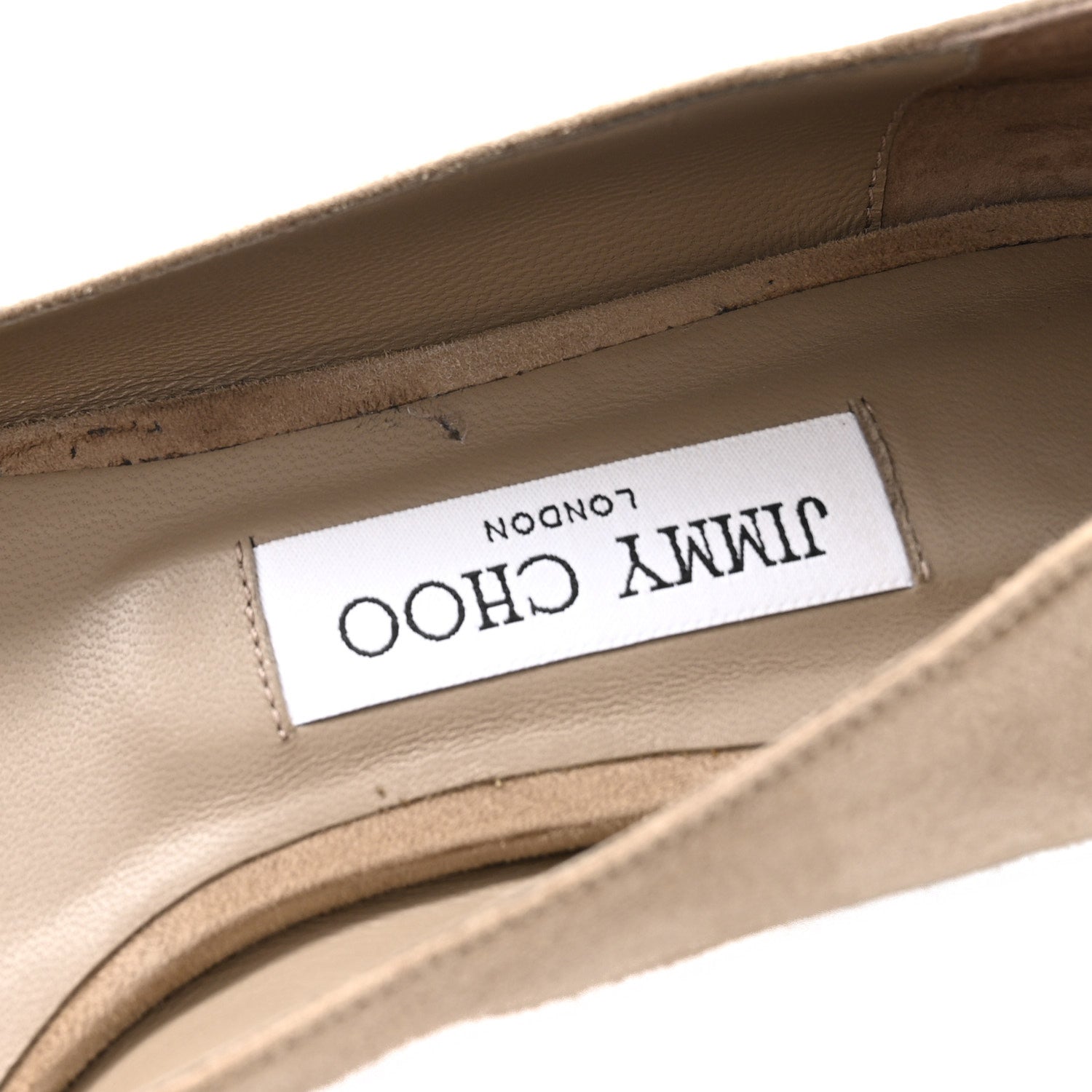 Jimmy Choo Suede Alina Flats 39.5 Taupe 1877999 – FASHIONPHILE