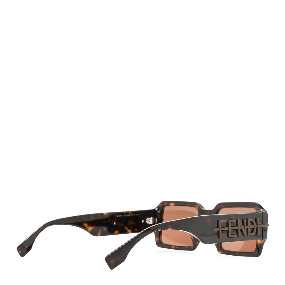 Acetate Jacquard FF Fendigraphy Square Sunglasses FE40073U Brown