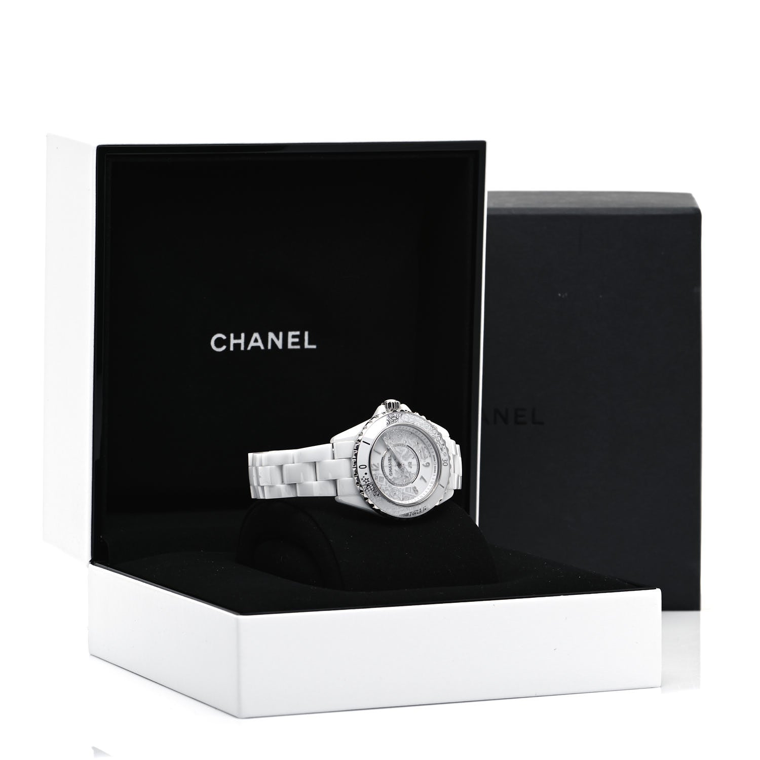 Chanel Stainless Steel Ceramic Diamond 33mm J12 Limited Edition Quartz Watch White 5 of 5