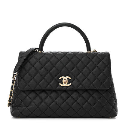 Chanel Caviar Quilted Medium Coco Handle Flap Black 1 of 13