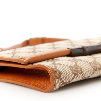 Gucci Monogram Bamboo Bar Clutch Brown 8 of 10