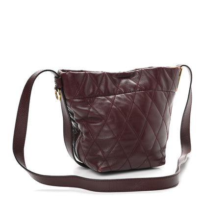 Givenchy Lambskin Quilted Mini GV Bucket Bag Aubergine 3 of 8