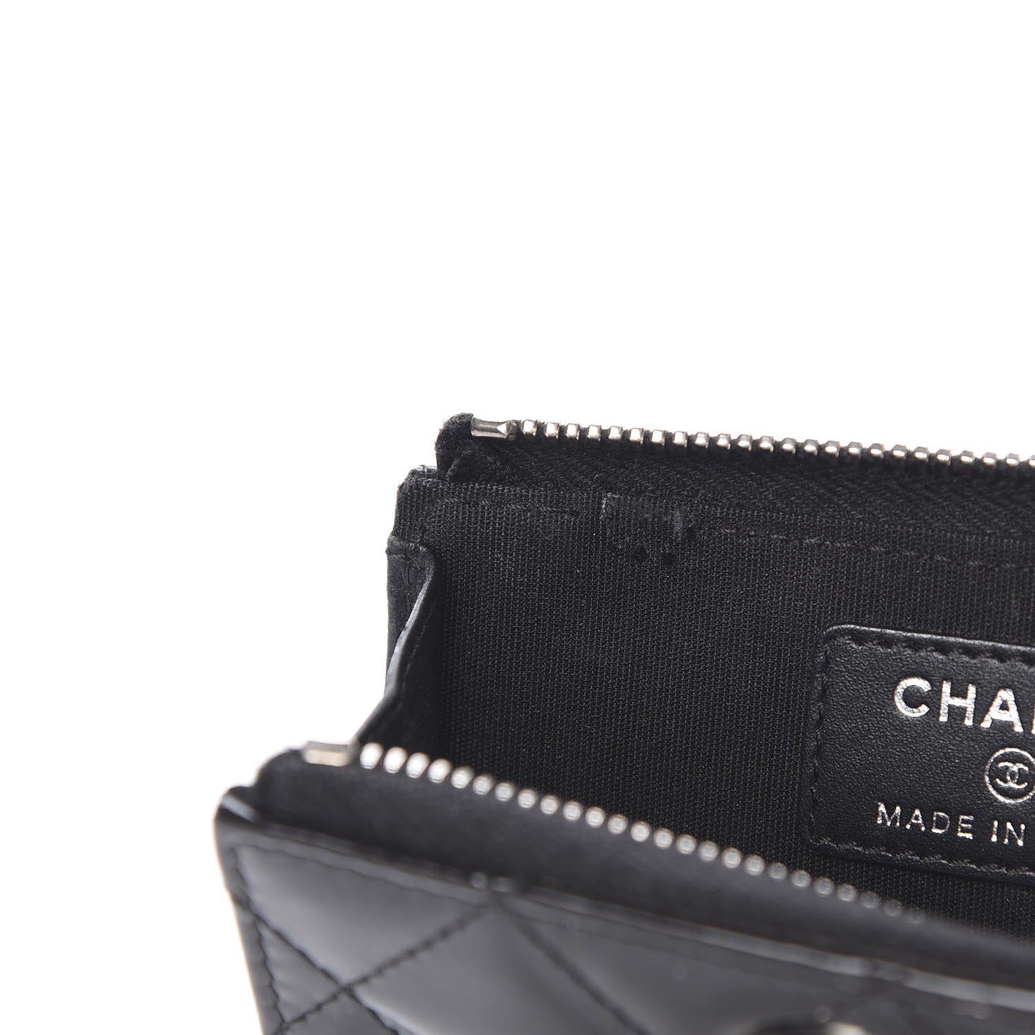 Chanel Patent Quilted Brilliant Key Holder Case Black 8 of 8